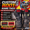 Custom Firefighter Boot Name Tags | 3D Printed Personalized HAIX Gear Plate